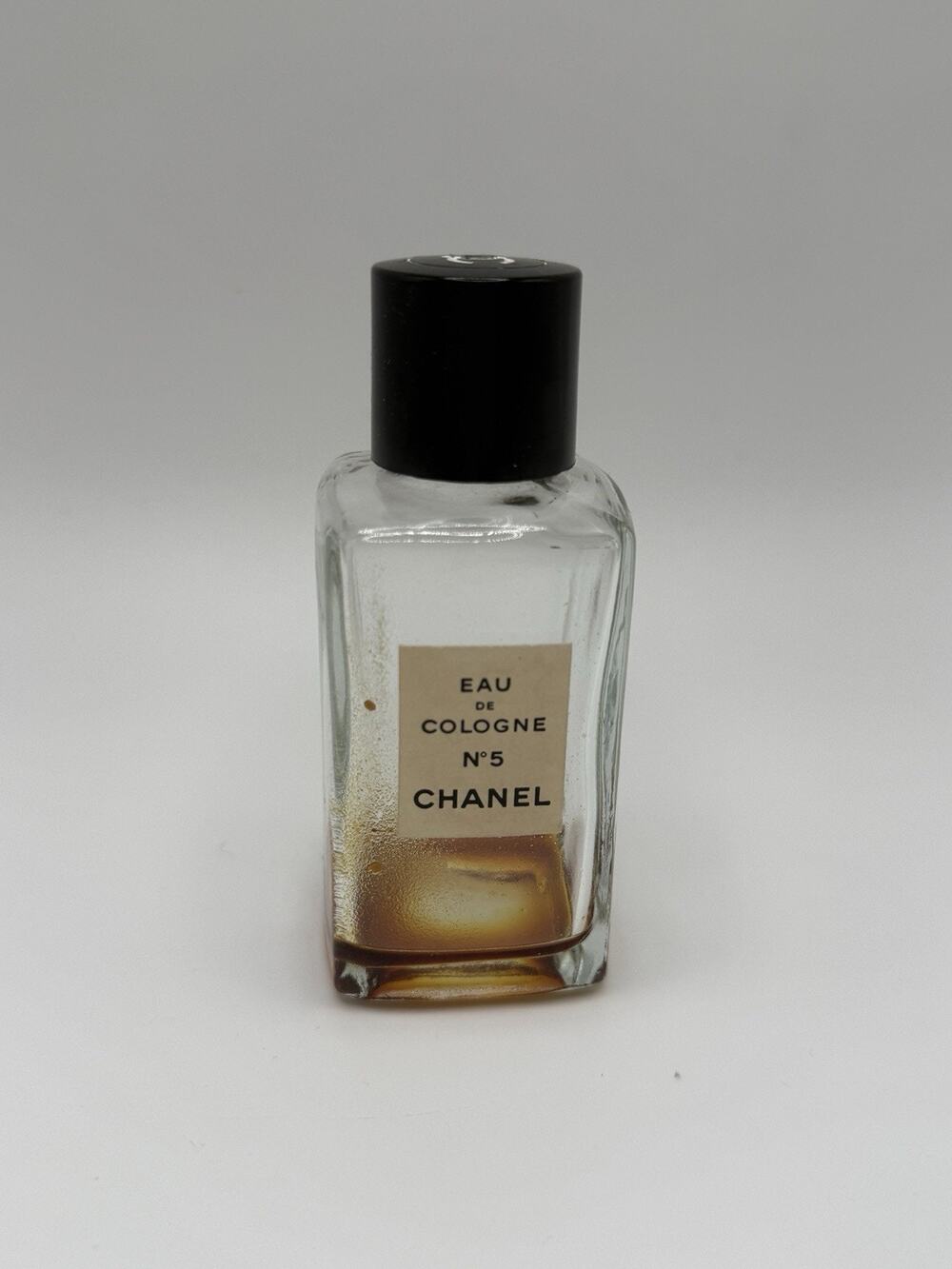 Vintage 1960's Chanel No 5 Paris Eau De Cologne Perfume Bottle Empty